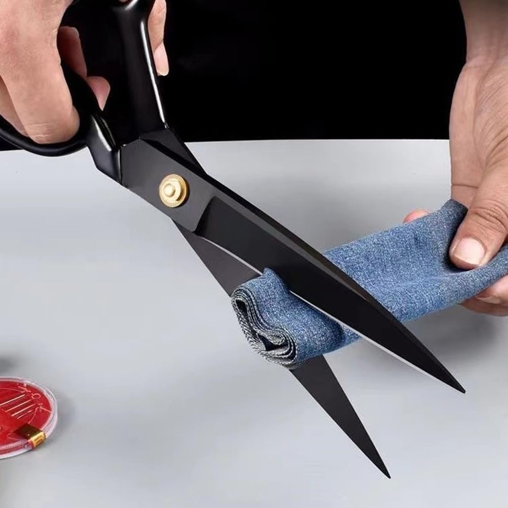 Fabric Scissors Sharp Dressmaking Scissors Professional 25.4 cm Textile Scissors Leather Scissors for Fabric, Clothing, Textiles, Leather, Jeans, Sewing...