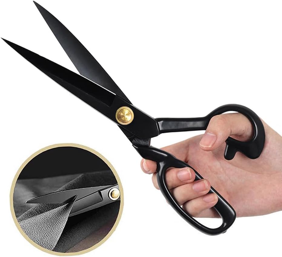 Fabric Scissors Sharp Dressmaking Scissors Professional 25.4 cm Textile Scissors Leather Scissors for Fabric, Clothing, Textiles, Leather, Jeans, Sewing...