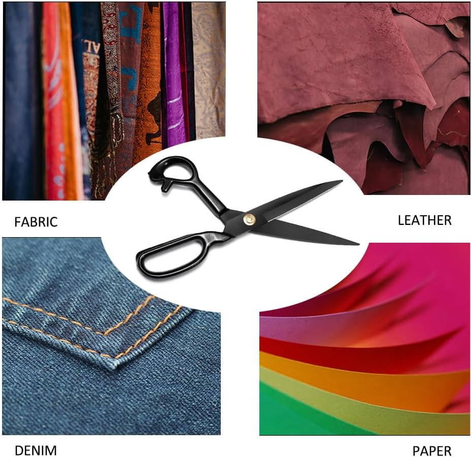 Fabric Scissors Sharp Dressmaking Scissors Professional 25.4 cm Textile Scissors Leather Scissors for Fabric, Clothing, Textiles, Leather, Jeans, Sewing...