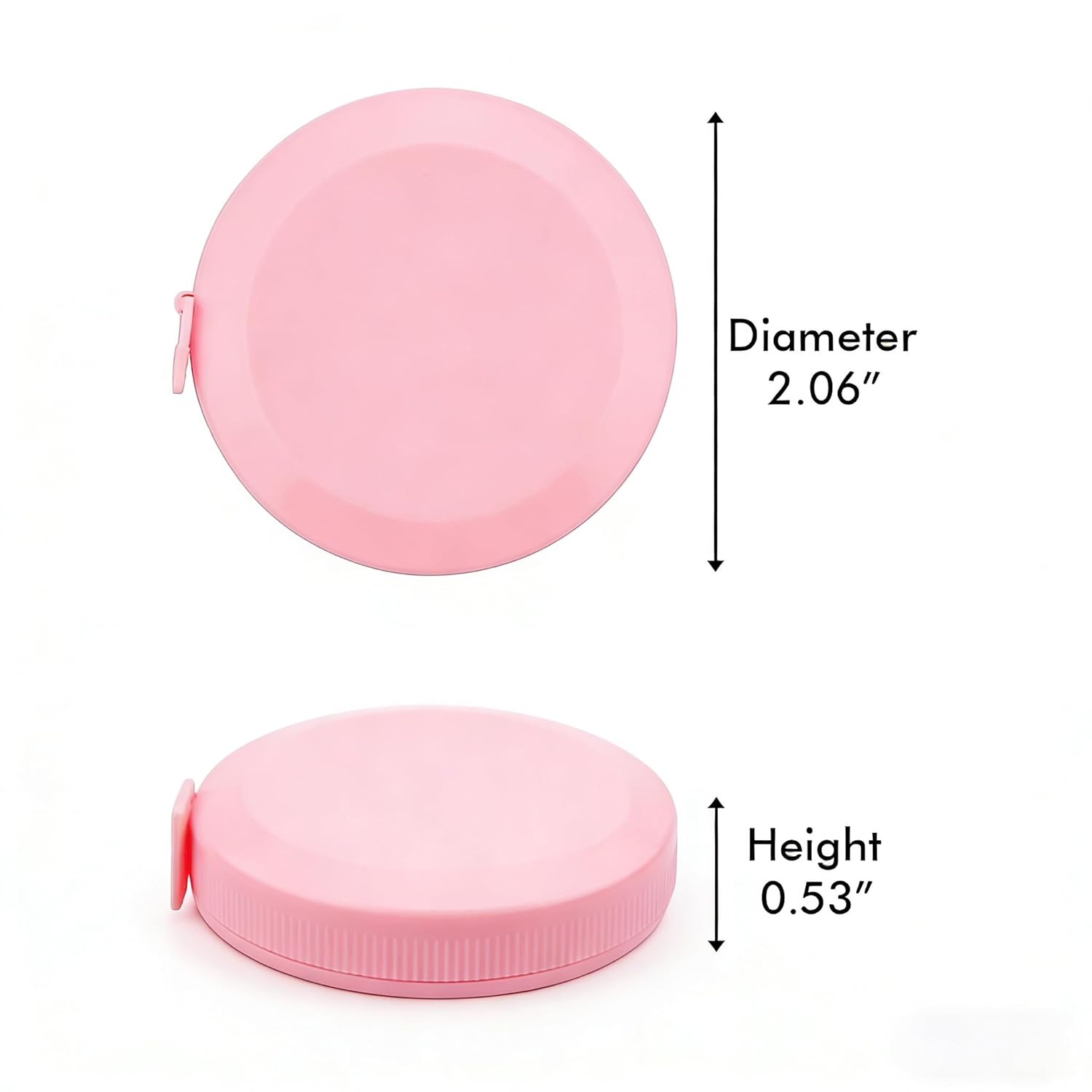 Maßband für Körper, Nähen, Stoff, Schneider, Bekleidung, Bastelarbeiten, 150 cm/60 Zoll, Rosa, Einziehbares doppelseitiges Maßband