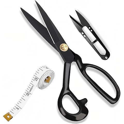 Fabric Scissors Sharp Dressmaking Scissors Professional 25.4 cm Textile Scissors Leather Scissors for Fabric, Clothing, Textiles, Leather, Jeans, Sewing...