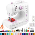 Nähmaschine Anfänger mit 12 Stichmustern Nähzubehör-Set Nähmaschine Elektrisch mit 42 Teilen Zubehör, leicht zu tragen für DIY & Handwerk – für Kinder und Erwachsene (Lila