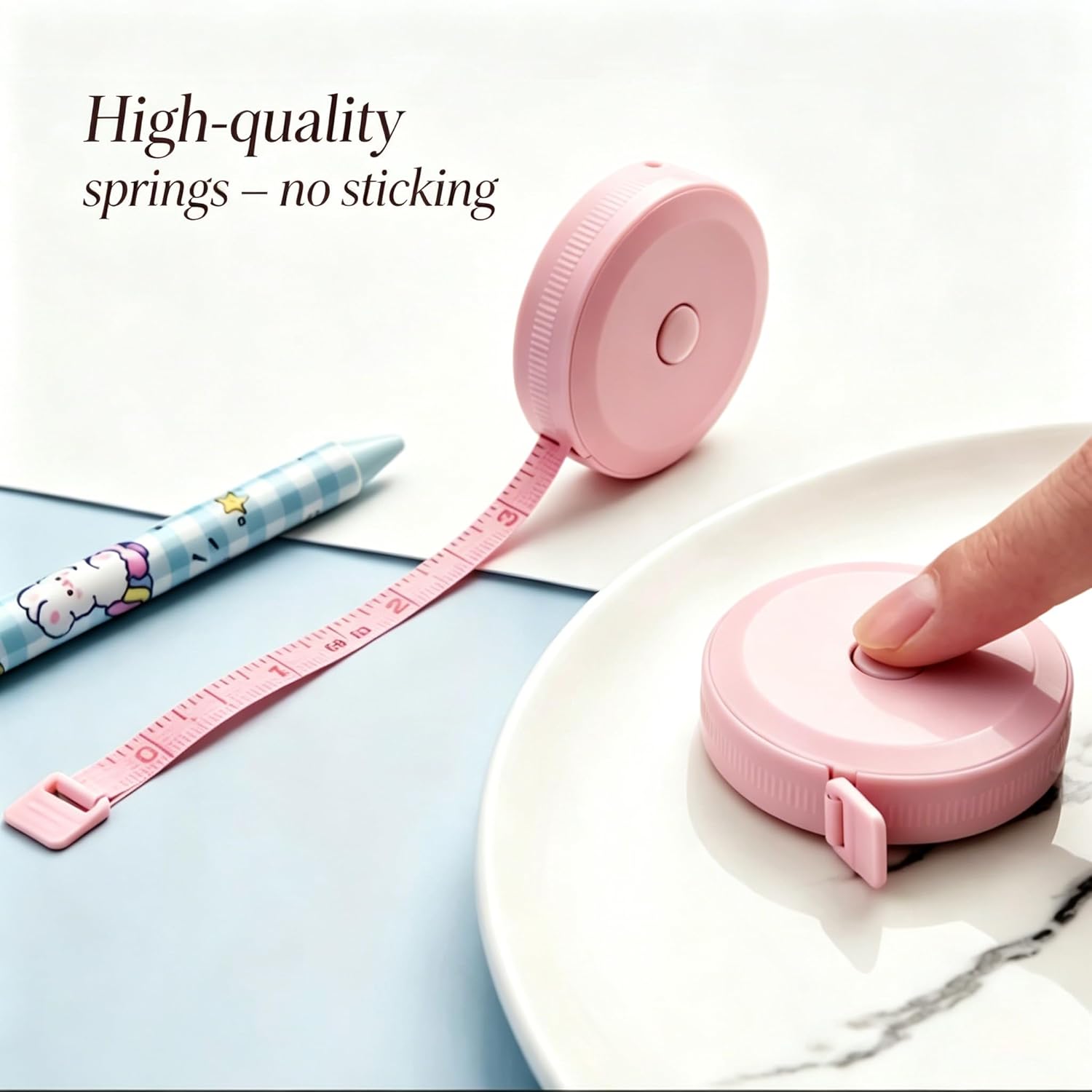 Maßband für Körper, Nähen, Stoff, Schneider, Bekleidung, Bastelarbeiten, 150 cm/60 Zoll, Rosa, Einziehbares doppelseitiges Maßband
