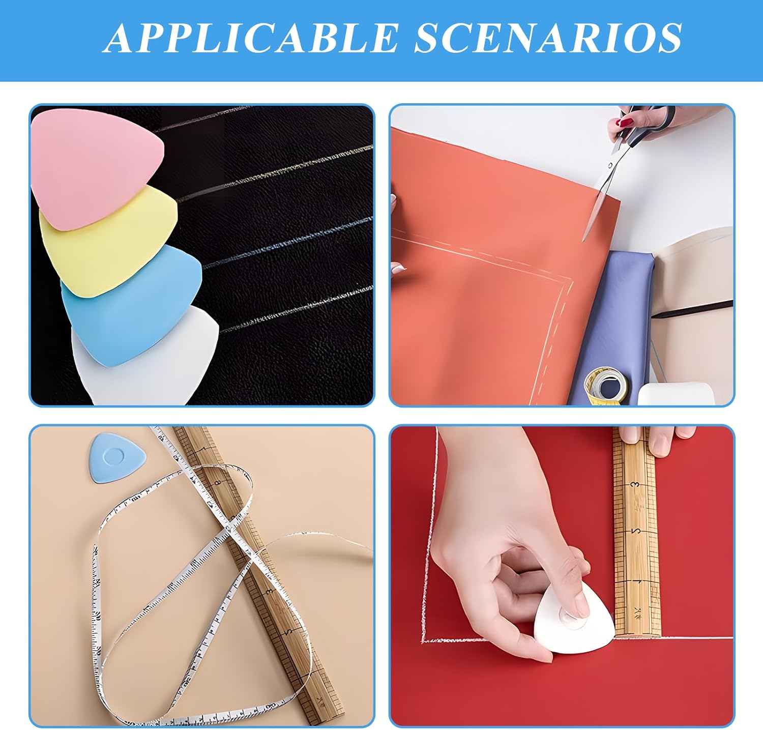 28 Pieces Tailor's Chalk, Tailor's Chalk Pen, Sewing, Triangle Chalk + Sewing Pencil, Sewing Chalk, Fabric Chalk, Tailor's Chalk Set, for Marking Various Fabrics, Leather, Sewing Markers