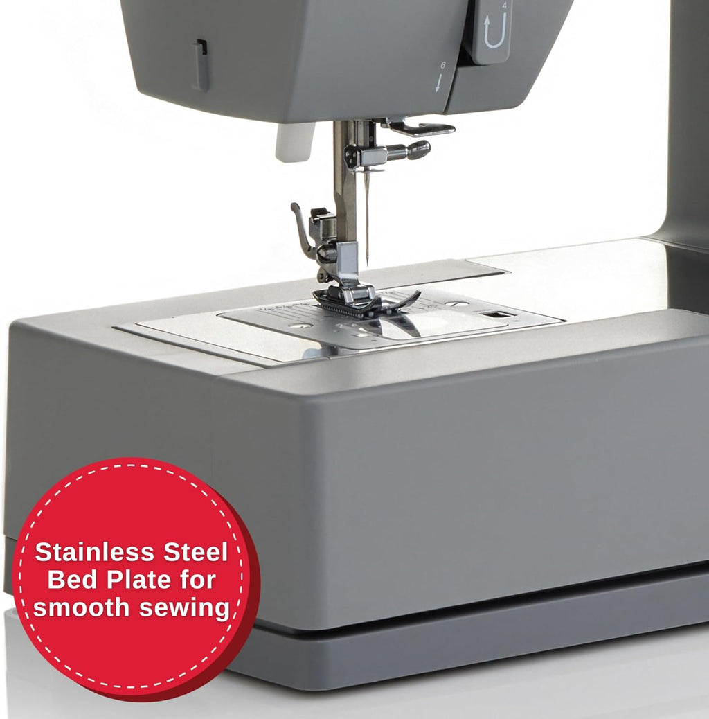 SINGER 4423 Heavy Duty Nähmaschine (90 Watt, 23-Stiche, Freiarmnähen, Grau)