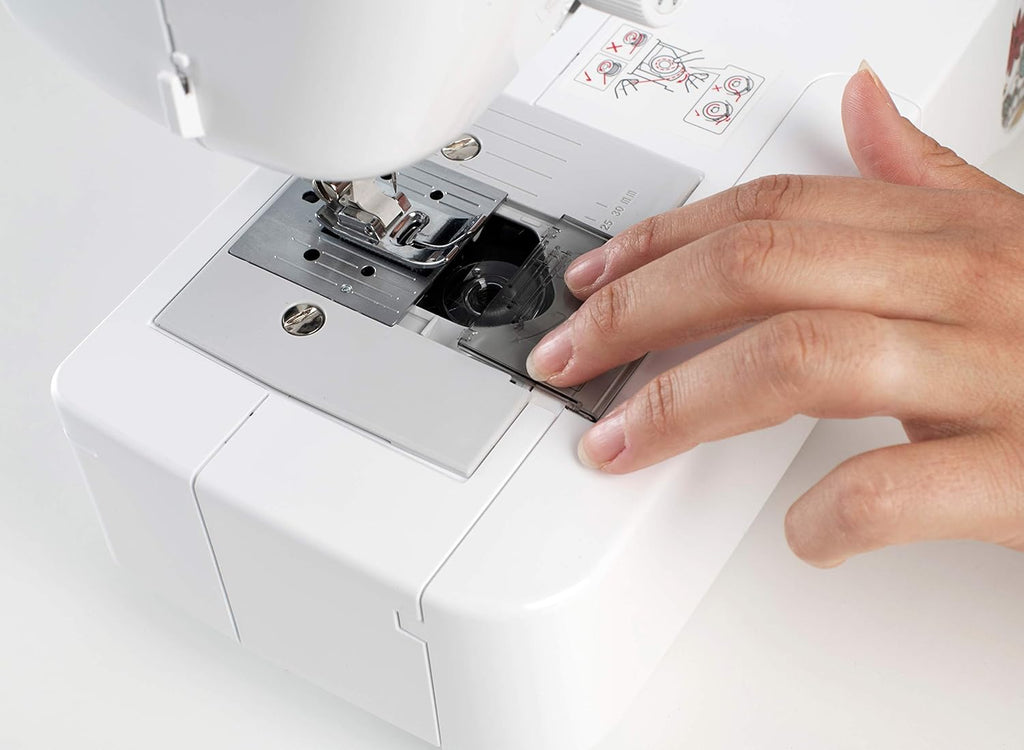 Brother JX17FE Sewing Machine for Beginners with 17 Sewing Programmes, Free Arm, Electric Sewing Machines, Suitable for Jeans, Household Clothing Repairs, Automatic Threader