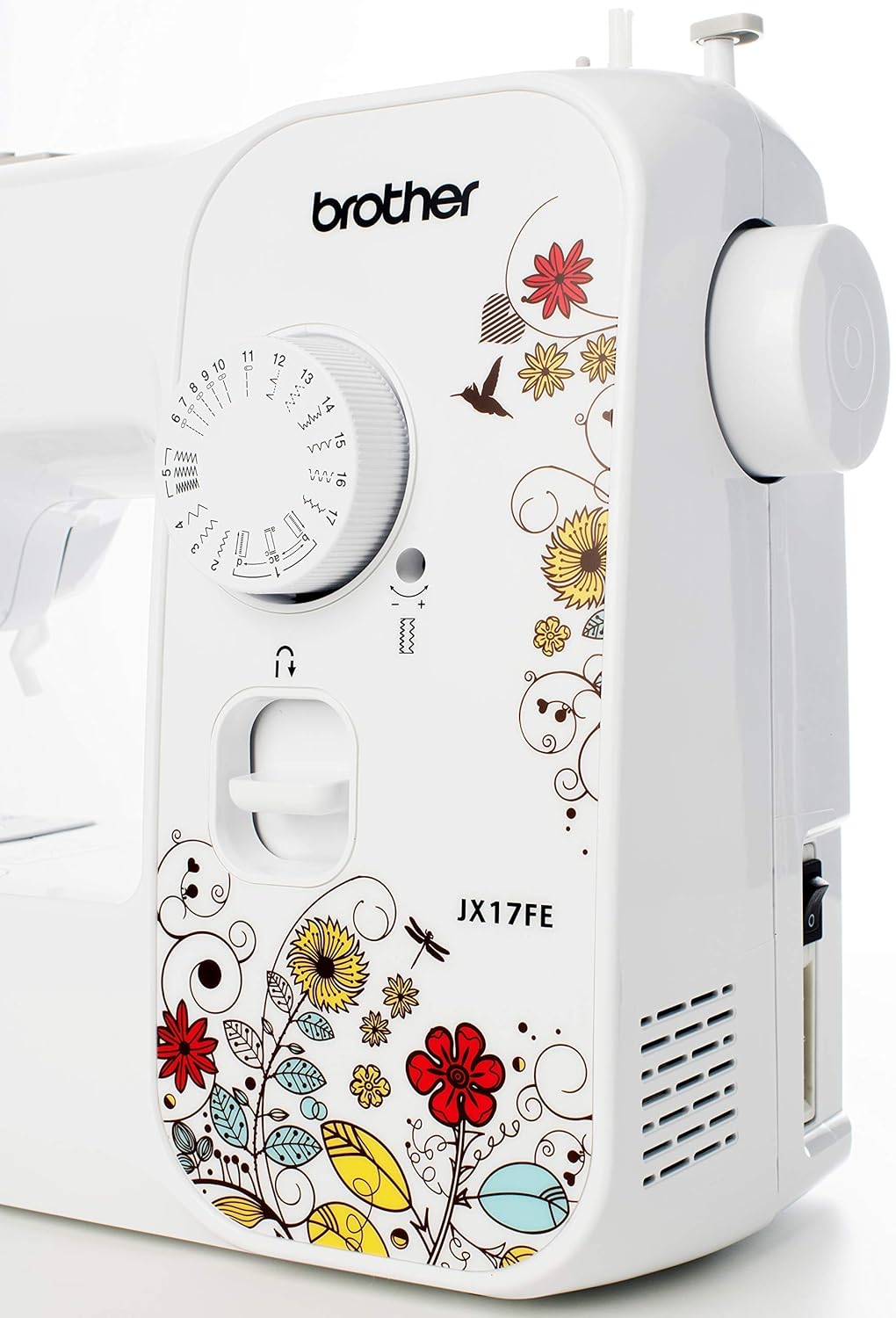 Brother JX17FE Sewing Machine for Beginners with 17 Sewing Programmes, Free Arm, Electric Sewing Machines, Suitable for Jeans, Household Clothing Repairs, Automatic Threader