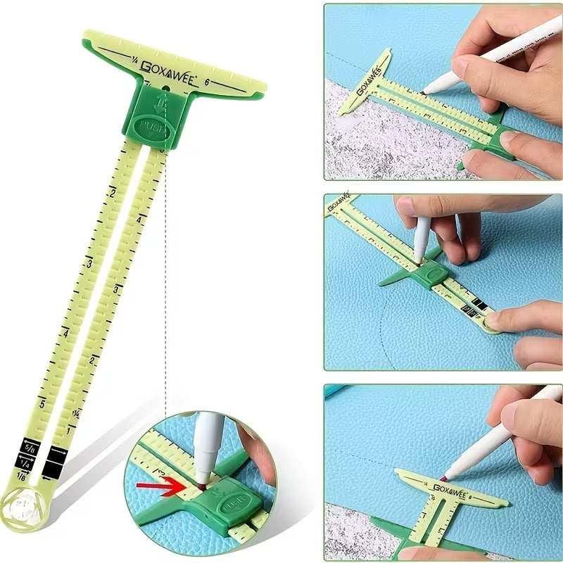 5-In-1 Multifunctional Sliding Gauge Heavy Duty Industrial Drawing Tool with 5In1 Measuring Scales, Adjustable Scale, Ergonomic Handle, And Locking Mechanism