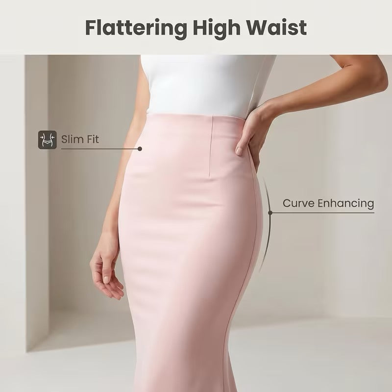 High-Waist Bodycon Butt-Flattering Fishtail Half-Length Skirt, Garment 1:1 Sewing Pattern, Easy And Easy to Learn