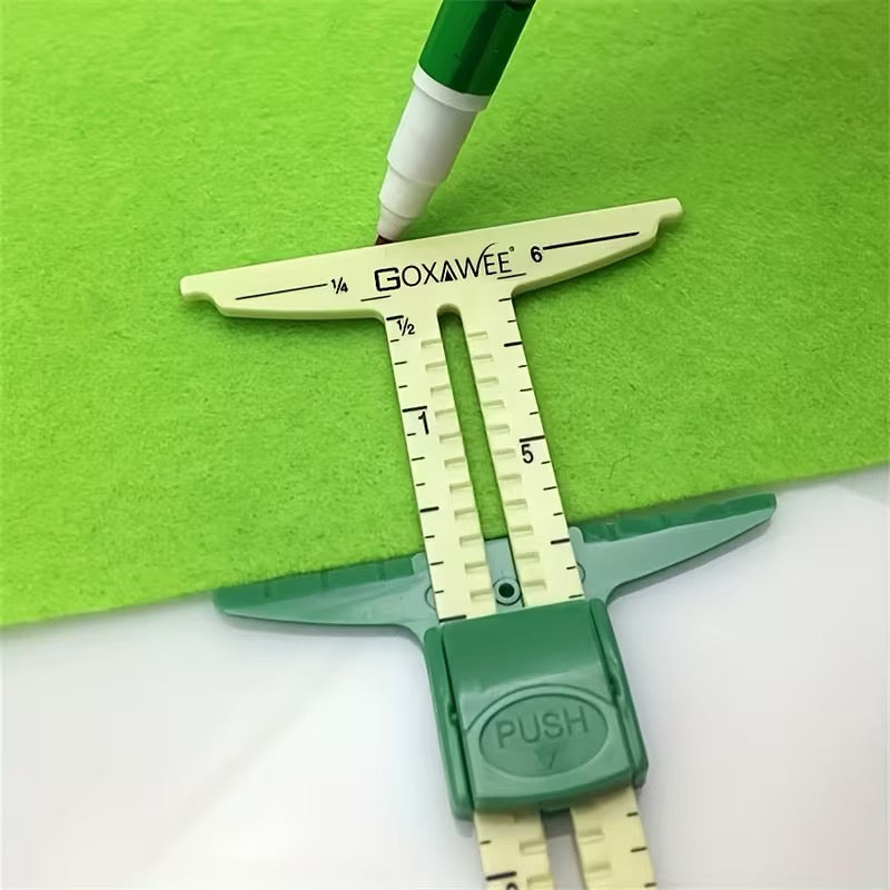5-In-1 Multifunctional Sliding Gauge Heavy Duty Industrial Drawing Tool with 5In1 Measuring Scales, Adjustable Scale, Ergonomic Handle, And Locking Mechanism