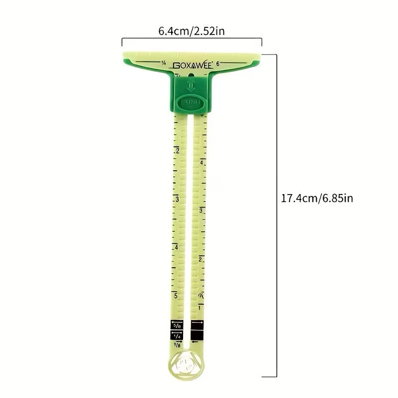 5-In-1 Multifunctional Sliding Gauge Heavy Duty Industrial Drawing Tool with 5In1 Measuring Scales, Adjustable Scale, Ergonomic Handle, And Locking Mechanism