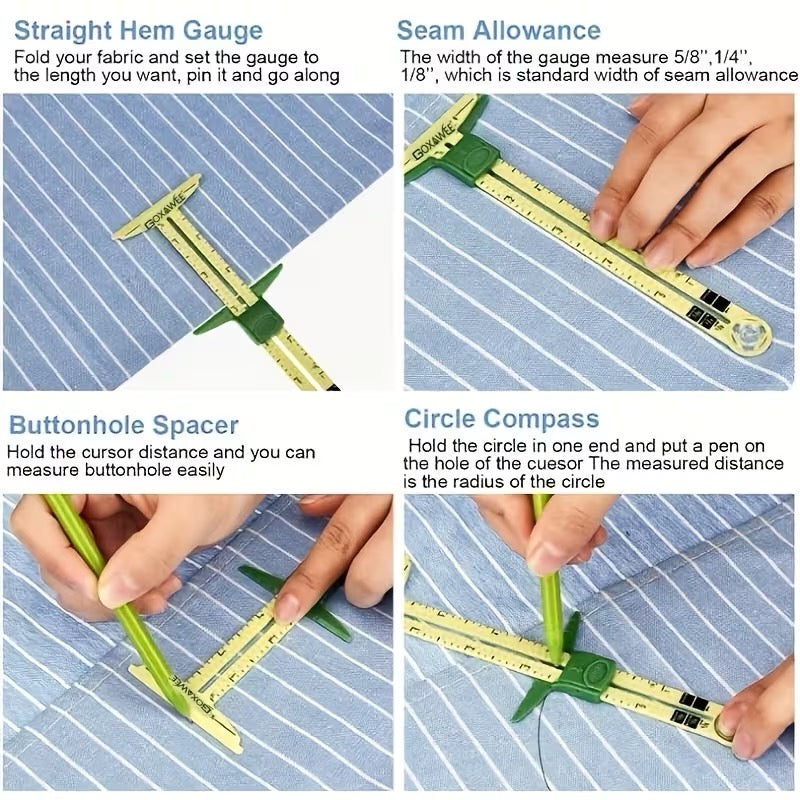 5-In-1 Multifunctional Sliding Gauge Heavy Duty Industrial Drawing Tool with 5In1 Measuring Scales, Adjustable Scale, Ergonomic Handle, And Locking Mechanism