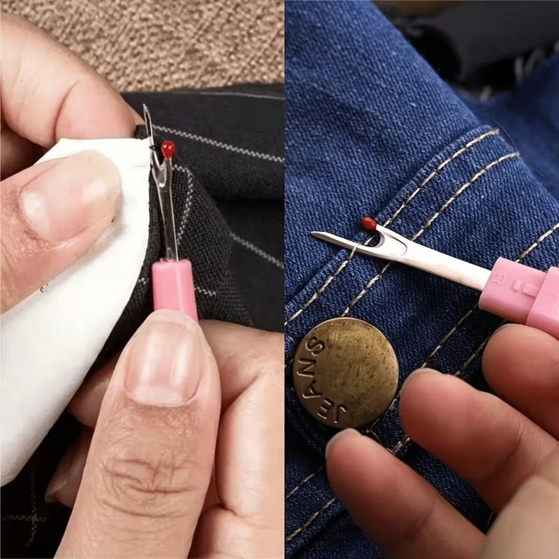 7pcs Pink Sewing Tools Set - Seam Ripper, Thread Snips, Soft Tape Measure, Portable Needlework Kit for Beginners, DIY & Clothing Repair